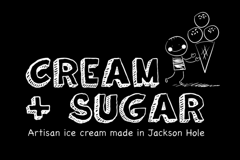 Cream + Sugar Ice Cream Logo Design